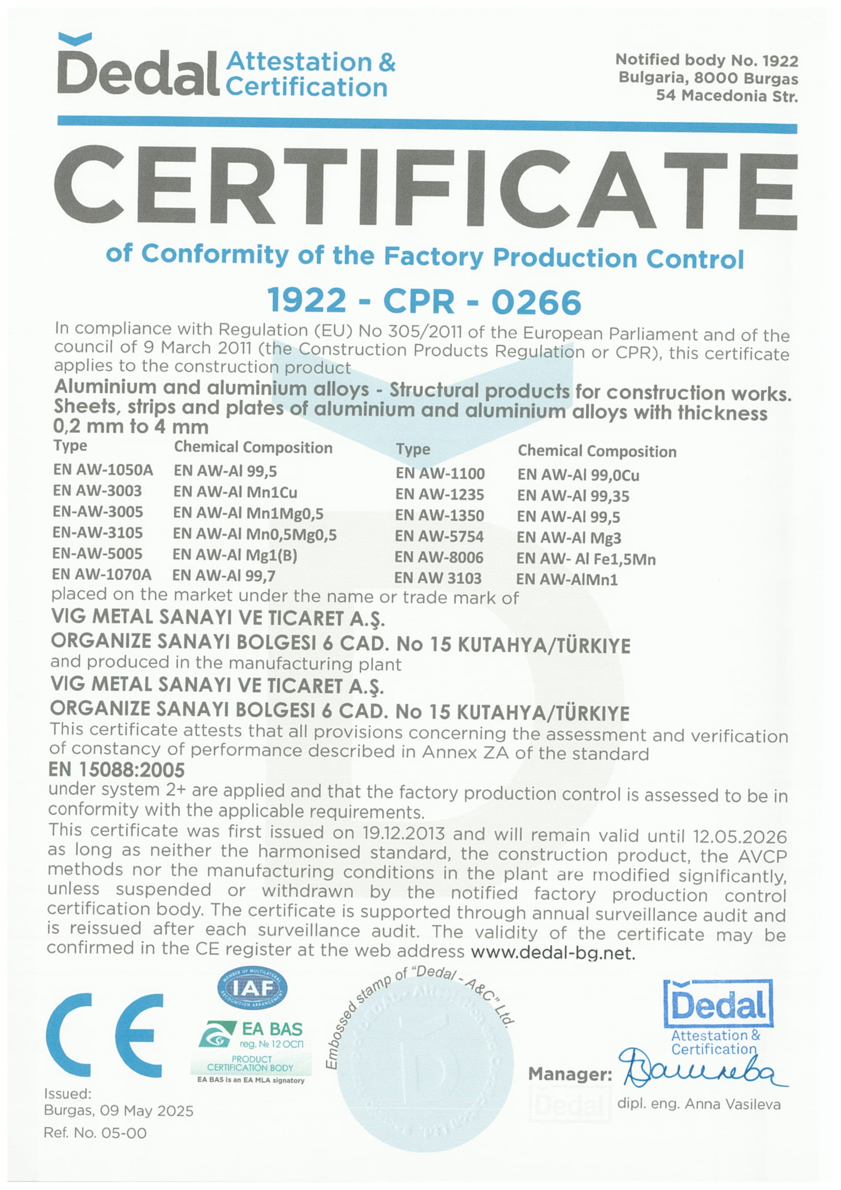 CE Certificate